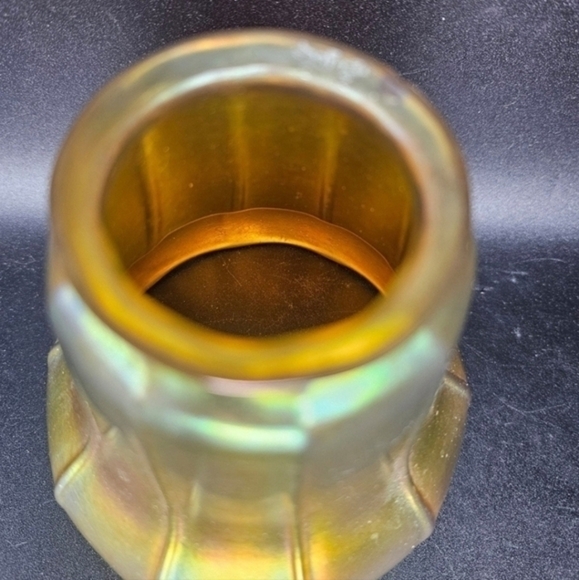 Vintage/antique‎ ribbed Steuben lampshade - Picture 6 of 8